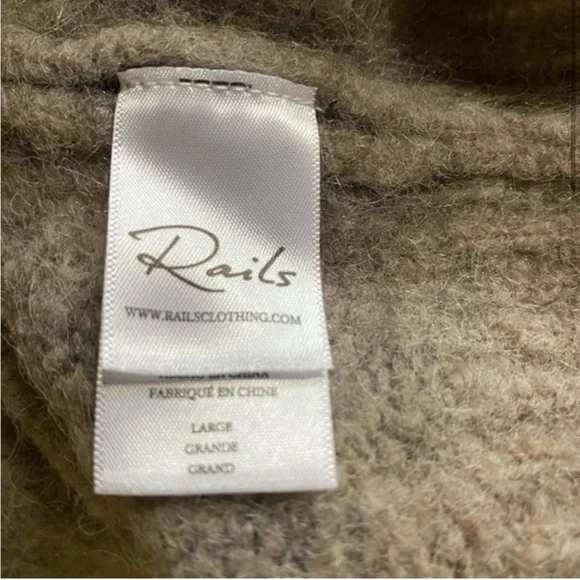 Rails Lana Leopard Print Alpaca Wool Crewneck Sweater Spotted Hazel - Picture 2 of 5